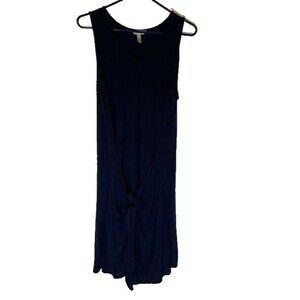Soma Dress M Sleeveless Faux Wrap Navy Blue  Casual Classic Beach Resortwear
